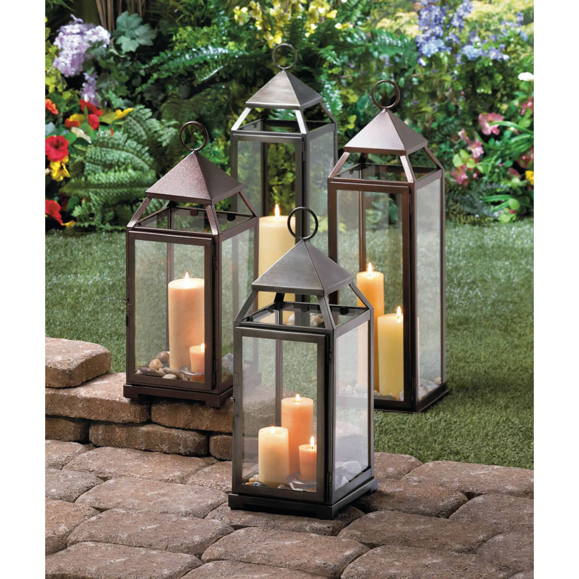 25'' Brushed Silver Lantern
